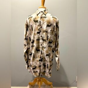 Woolrich Flannel Outdoor Elk button down shirt Size Large